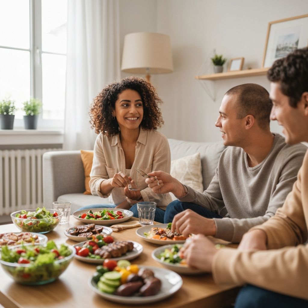 Social gathering with food