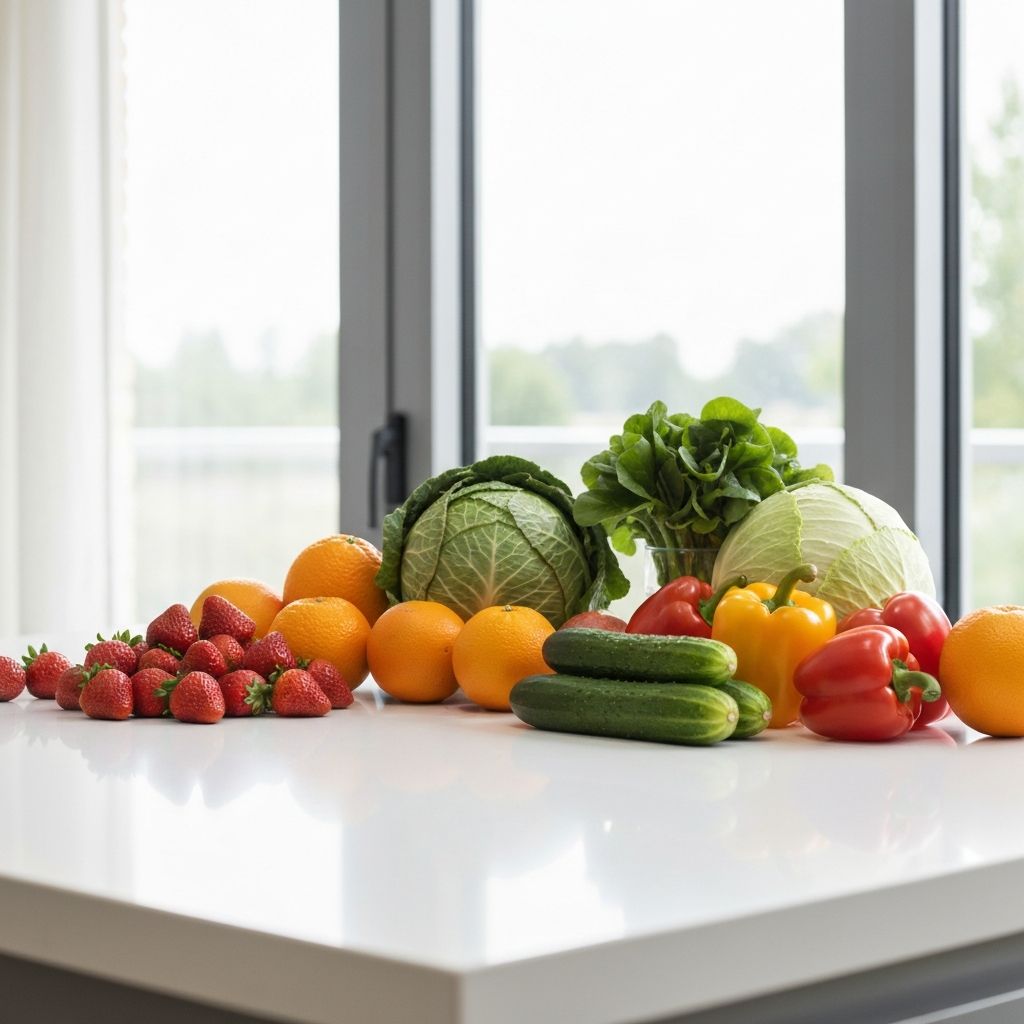 Healthy lifestyle with fresh food